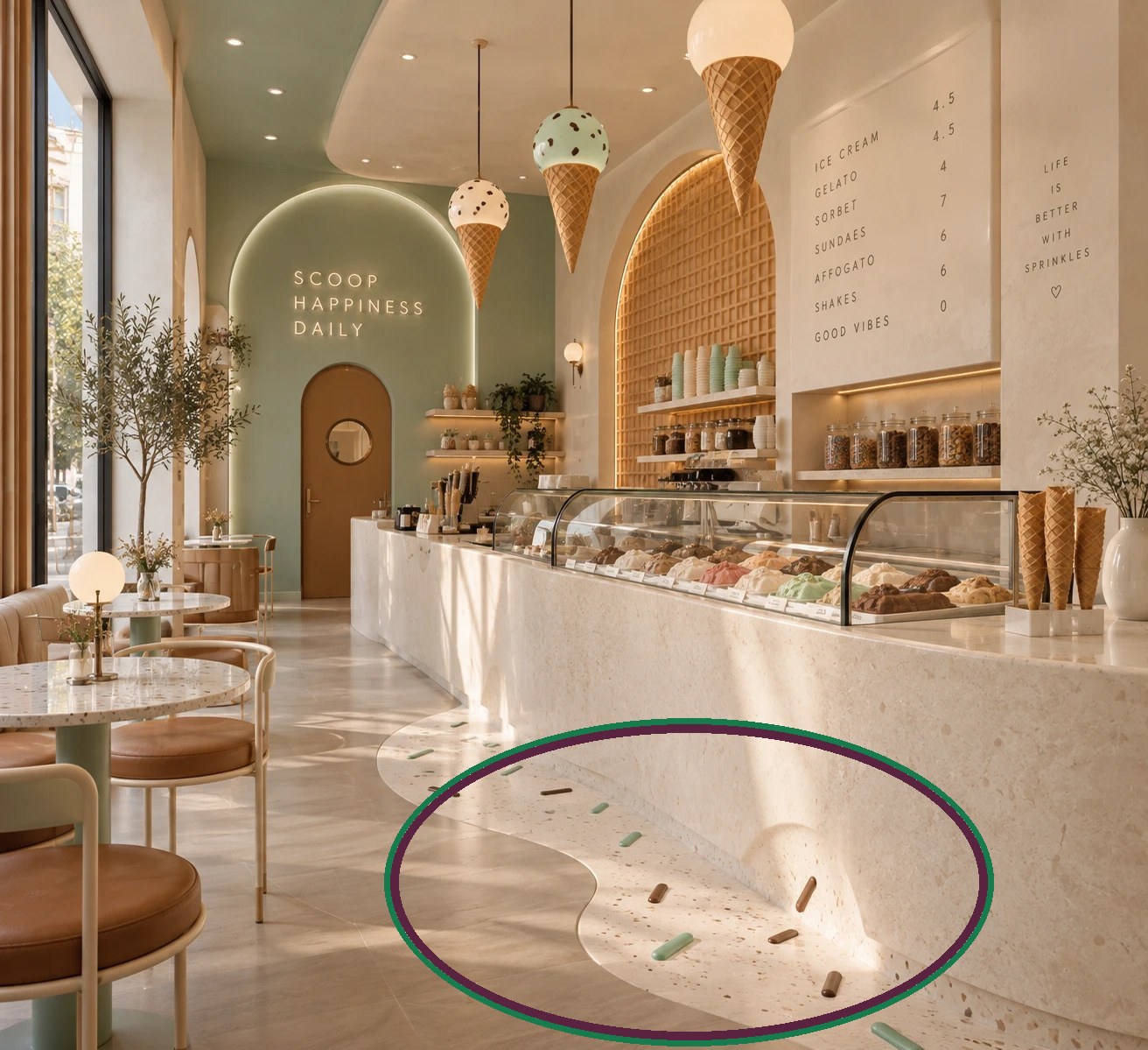 AI generated ice cream shop