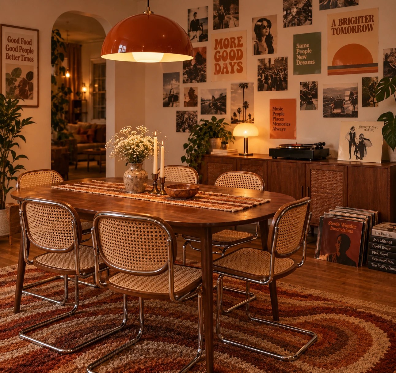 AI generated 70s dining room