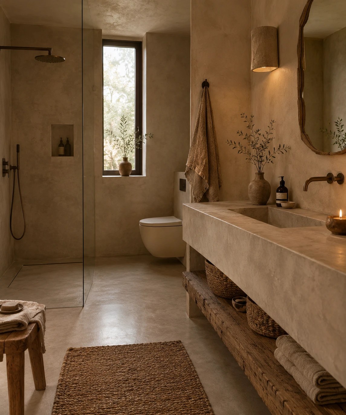 AI generated plaster bathroom